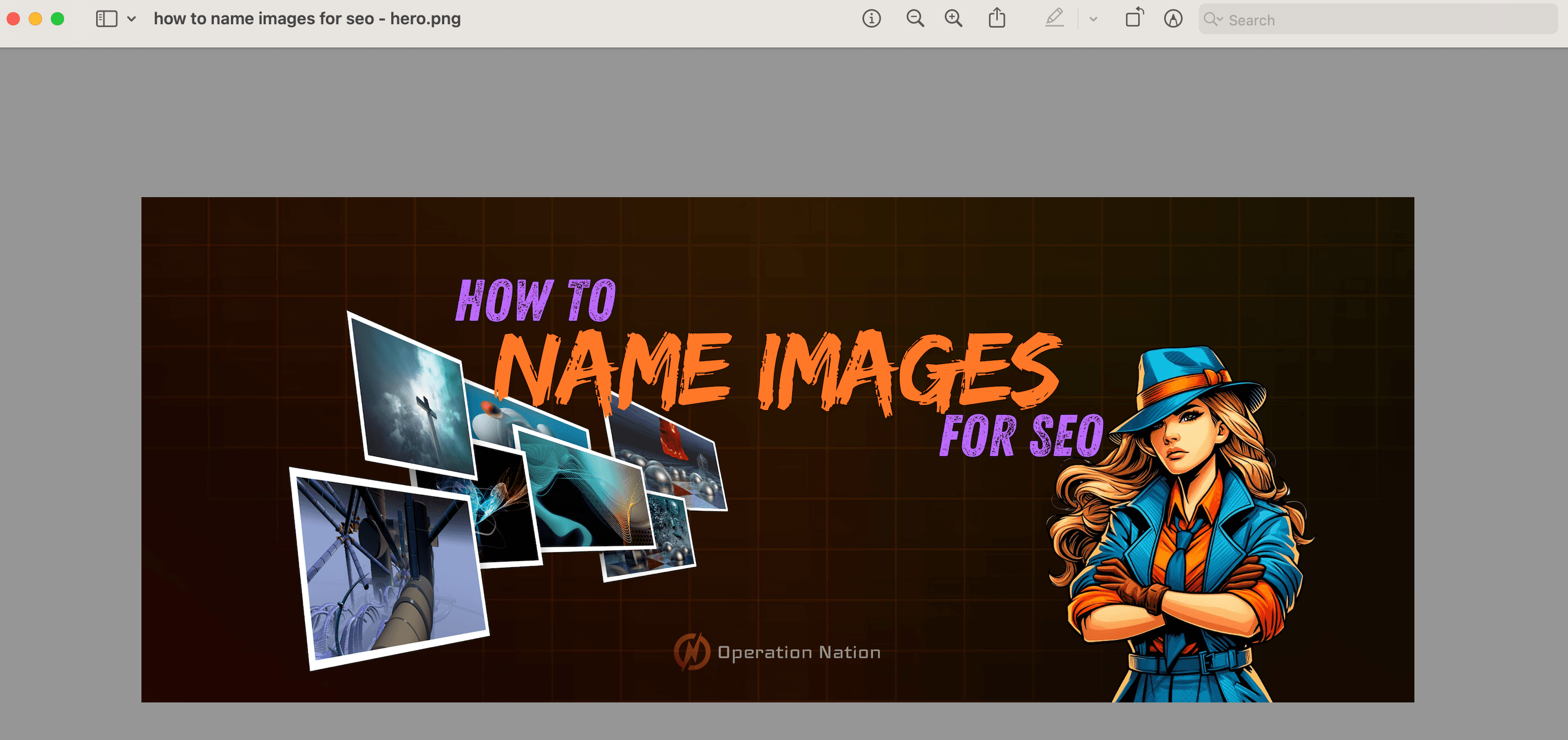 source or file name for naming your images for seo